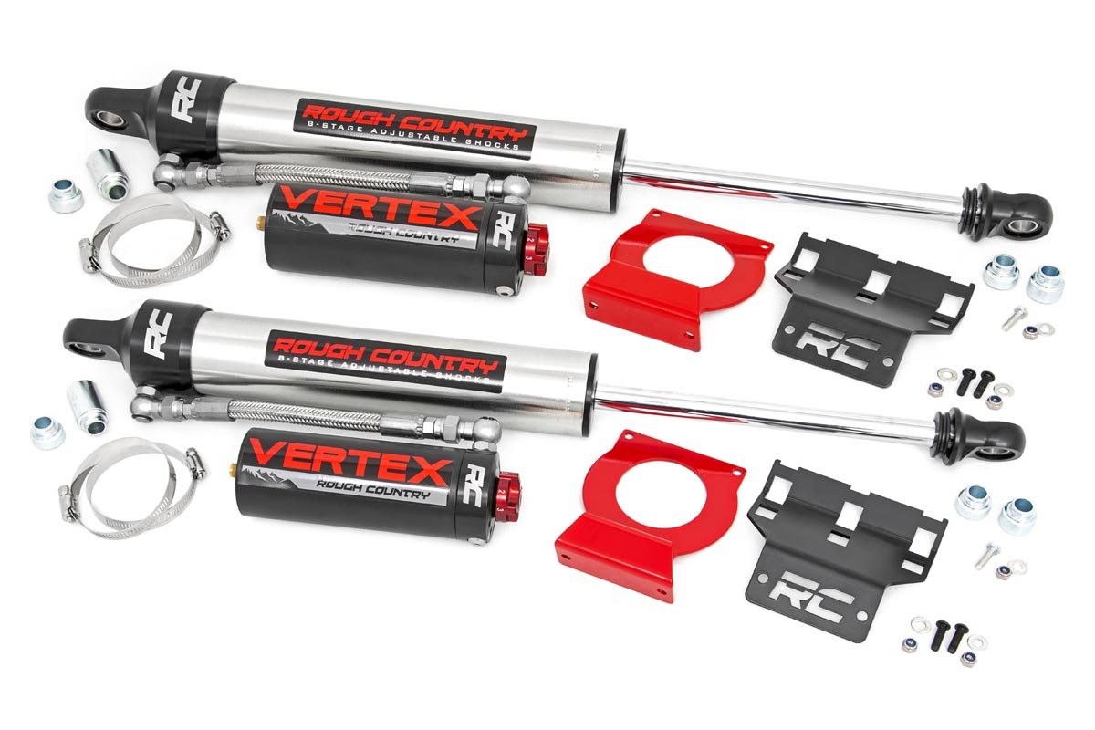 Jeep Front Adjustable Vertex Shocks (1820 Wrangler JL For 6.0 Inch Lifts) Rough Country Big