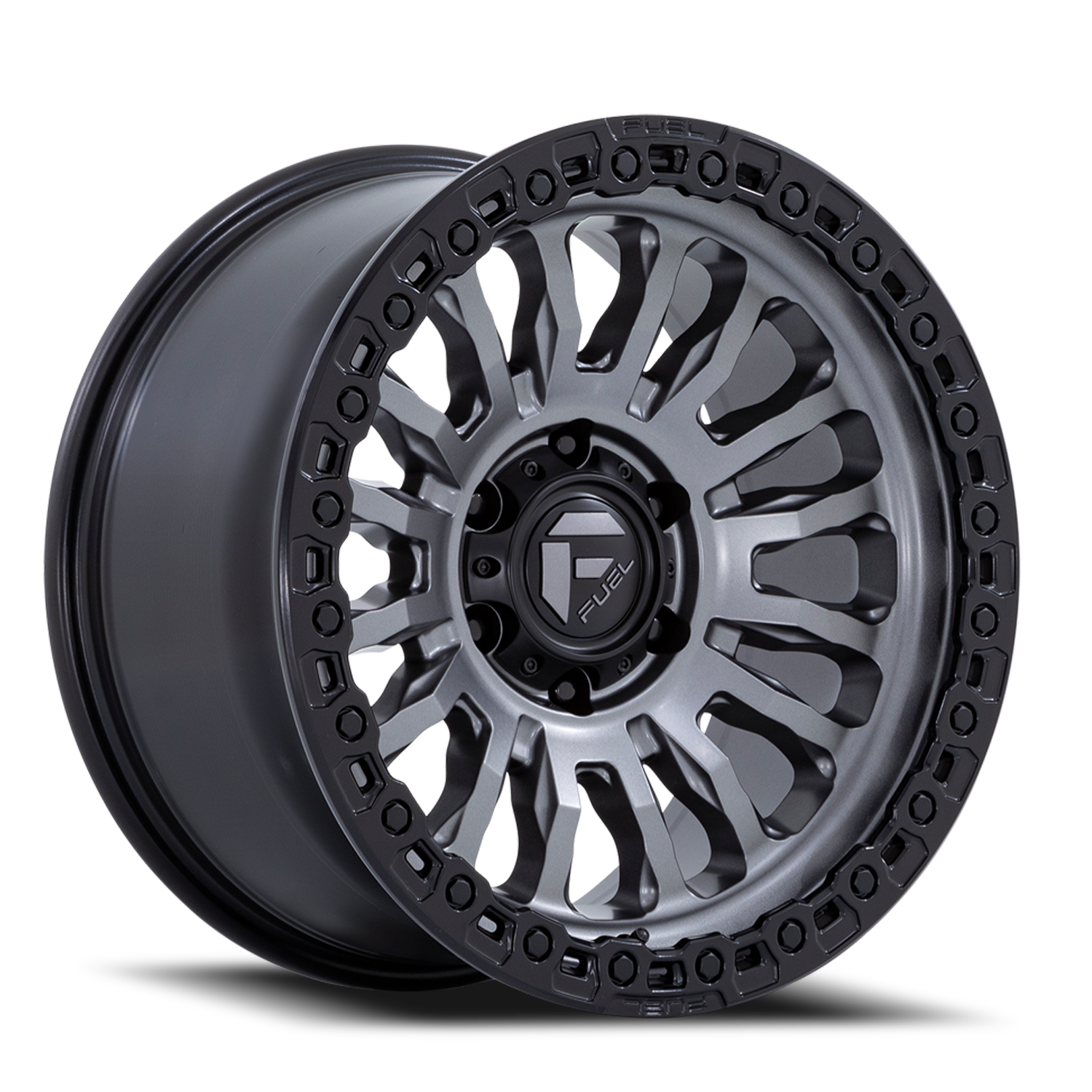Aluminum Wheels 17X9 Rincon SBL FC857AB Matte Gunmetal Gray Matte Black ...