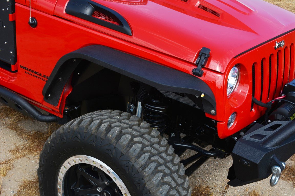 Jeep JK Slim Fenders Front and Rear 0718 Wrangler JK DV8 Offroad Big