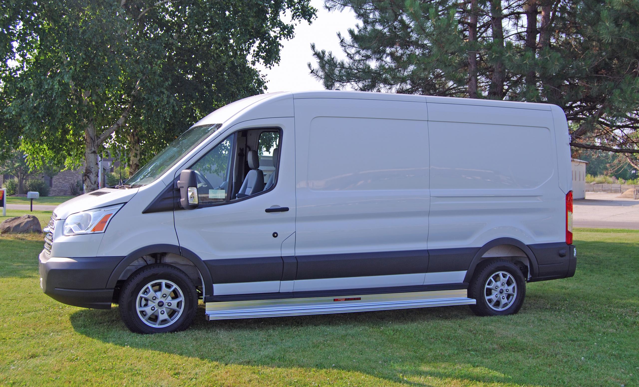 Running Boards Classic Series Extruded 4 Inch 1518 Ford Transit Van 150/250 4 Inch Riser 148