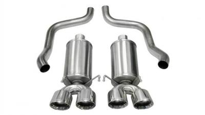 Corvette 2.5 Inch Axle-Back Dual Rear Exit with Twin 4.5 Inch Polished Pro-Series Tips Xtreme Sound 09-13 Corvette 6.2 Liter Corsa Performance image 1