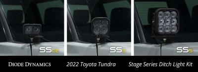 Stage Series Ditch Light Kit for 2022 Toyota Tundra SS3 Pro Diode Dymanics White Combo Diode Dymanics image 8